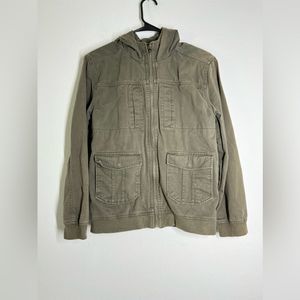 Kids Olive Green Hooded Jacket